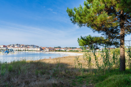 Portonovo, Spain, September 6, 2023.Baltar Beach in Portonovo, in the municipality of Sangenjo in Pontevedra, Galicia.のeditorial素材