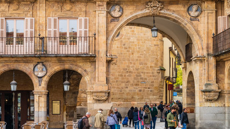Salamanca, Spain, November 15, 2023. Plaza Mayor of Salamanca.のeditorial素材