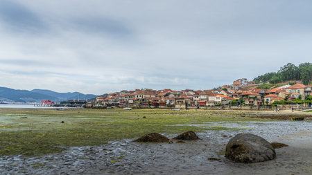 Combarro, Spain, September 5, 2024. View of the town of Cobarro in Pontevedra, Galicia