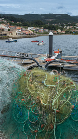 Combarro, Spain, September 5, 2024. View of the town of Cobarro in Pontevedra, Galiciaの写真素材