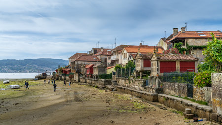 Combarro, Spain, September 5, 2024. View of the town of Cobarro in Pontevedra, Galiciaの写真素材
