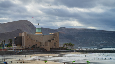 Alfredo Kraus Auditorium in Las Palmas de Gran Canaria, Canary Islands, Spain.の写真素材