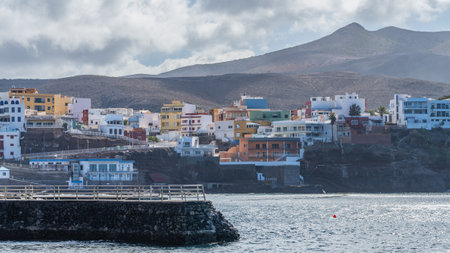 View of the village of Sardina del Norte in Gran Canaria, Canary Islands, Spain.の写真素材