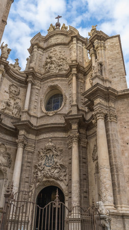 Cathedral of Saint Mary in the city of Valencia, Spain.の写真素材