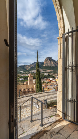View of the beautiful town of Polop in Alicante.の写真素材