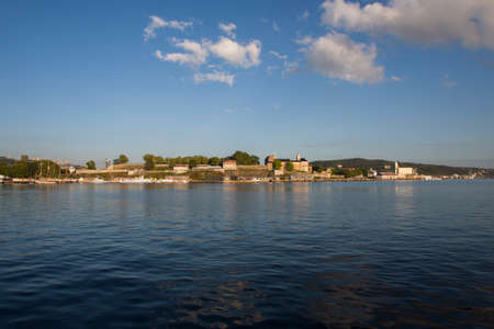 Akershus Fortress, Stunning Medieval Monument on the Shore of Oslo Harborのeditorial素材