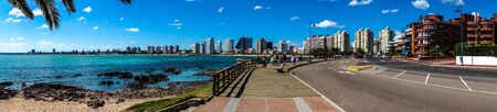 Panoramic view of Punta del Este beach and cityのeditorial素材