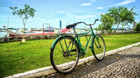 Retro ride bicycleの写真素材