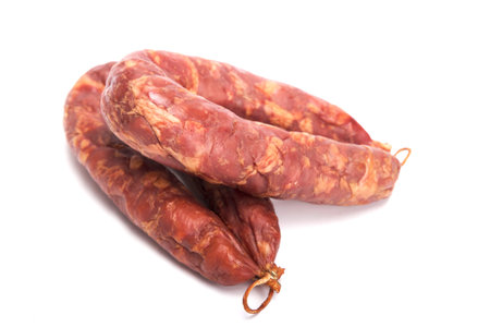 Isolated Sausage mix in a on a White Backgroundの写真素材