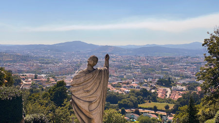 Bom Jesus Sanctuary, Braga, Portugalの写真素材