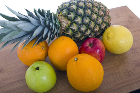 Fruits isolated over a white backgroundの写真素材
