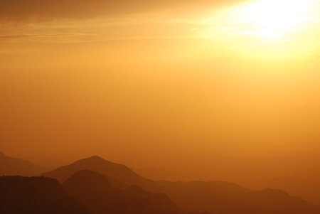 Sunset in Jordanの写真素材