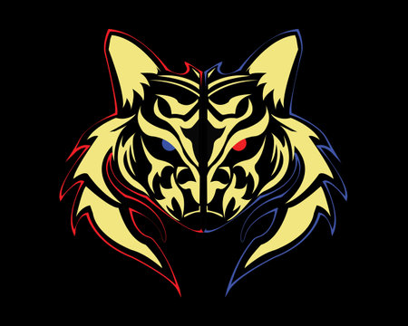 illustration vector graphic design of cat tribalのイラスト素材