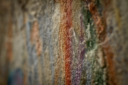 Old Wall with Graffiti Ruinedの写真素材