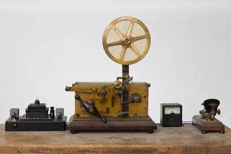 antique telegraph machineの写真素材