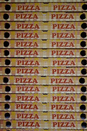Pizza boxesの写真素材