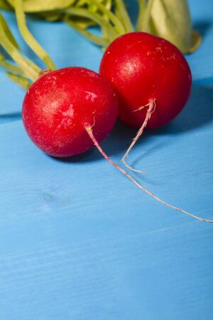 Radish on Wooden Backgroundの写真素材