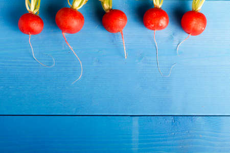 Radish on Wooden Backgroundの写真素材