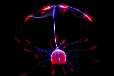 Plasma Static Electricity on a Tesla Sphereの写真素材