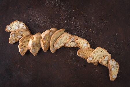 Biscuits with Almonds called Cantucciniの写真素材
