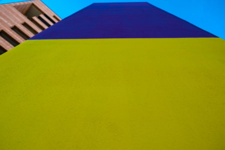 abstract geometric pattern on a concrete wall