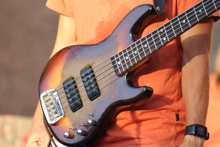 Music in the street, artists and musicians united in the love of the show.の写真素材