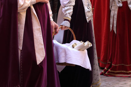 Oath of the district written on an aged parchment