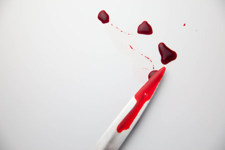 bloody knifeの写真素材