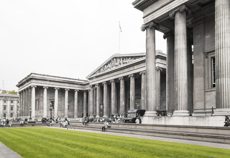 the main front of the British Museumのeditorial素材