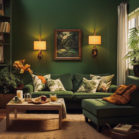 Interior of the living room. 3D illustrationの素材