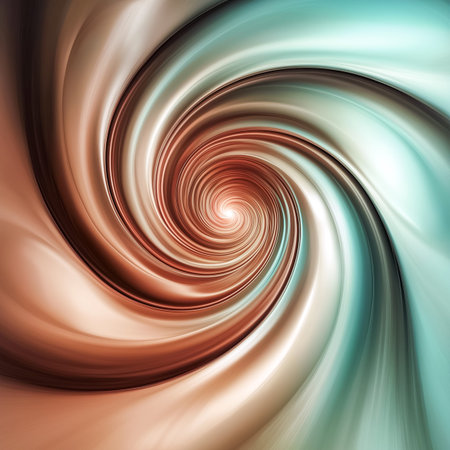 An Abstract Swirl Pattern Design Featuring Smooth Gradient Colors, Radiating Vibrance and Elegance
