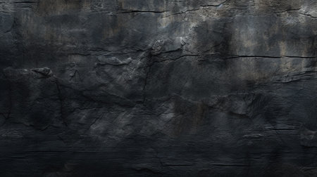 Black stone background or texture. Grunge wall. Dark background.の素材