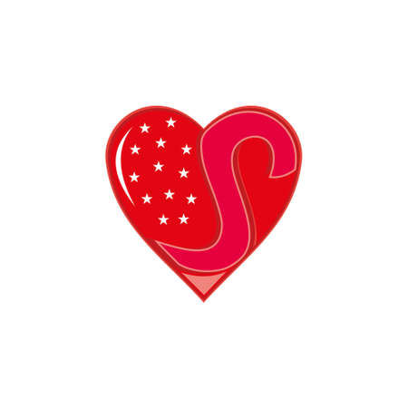 Heart icon. Isolated modern heart symbol.のイラスト素材