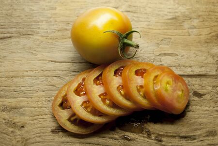 clouse up of fresh tomato on white backgroundの写真素材