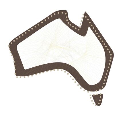 Australian map using stringsのイラスト素材