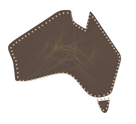 Australia map using linesのイラスト素材