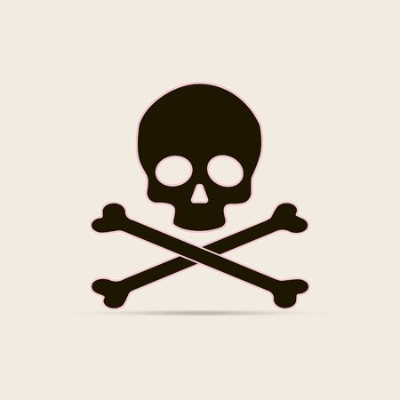 Kull and crossbones icon isolated design on vector illustration. You can use design your website, banner, mobile or industrialのイラスト素材