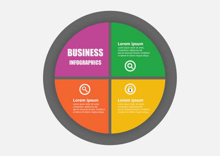 The circle vector design template for illustration. Planning triangle design business infographic template with 3 options. Creative concept planning used for web banner, diagram, layout, workflows.のイラスト素材