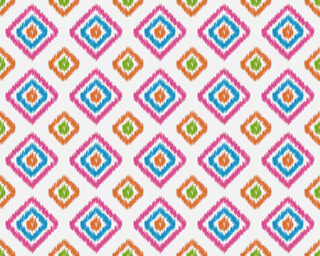 beautiful ikat ethnic seamless pattern elements collection. Can use beautiful seamless pattern ethnic design for background vector illustration, wallpaper, clothing, wrapping, batik, embroidery style.のイラスト素材