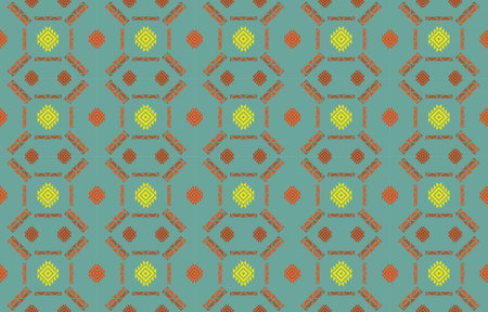 Vector seamless fabric collection design of home or wallpaper. Abstract ethnic pattern geometric...