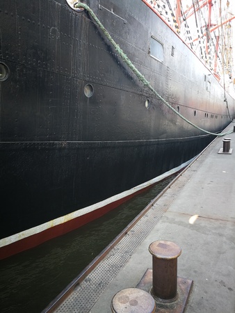 Black ship's wallの写真素材