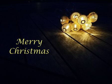 Merry Christmas Black with goldの写真素材