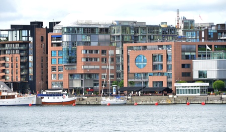 Buildings in Oslo Harbor, Norwayのeditorial素材