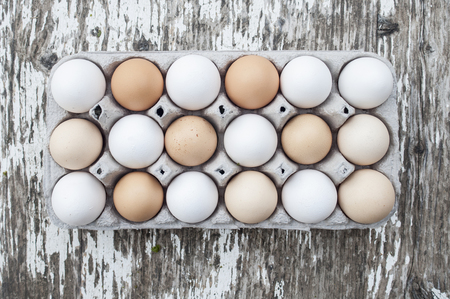 Free range eggsの写真素材