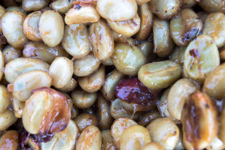 Wet Parchment Coffee in the black honey drying stageの写真素材