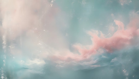 Fantasy cloudy sky background. Abstract fractal shapes. 3D rendering illustration.の素材
