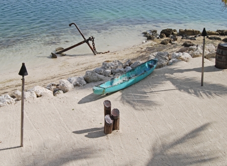 Scenic beach on the ocean side of Islamoradaの写真素材
