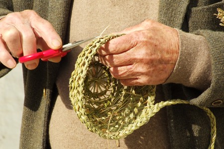 a man with a basketの写真素材
