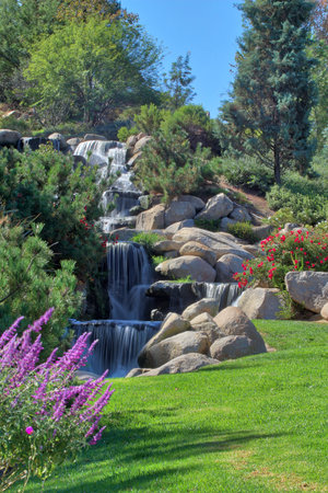 The beautiful Redhawk Waterfall in Temecula, California
