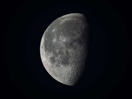Waning gibbous phase of the moon on March 4, 2021.の写真素材